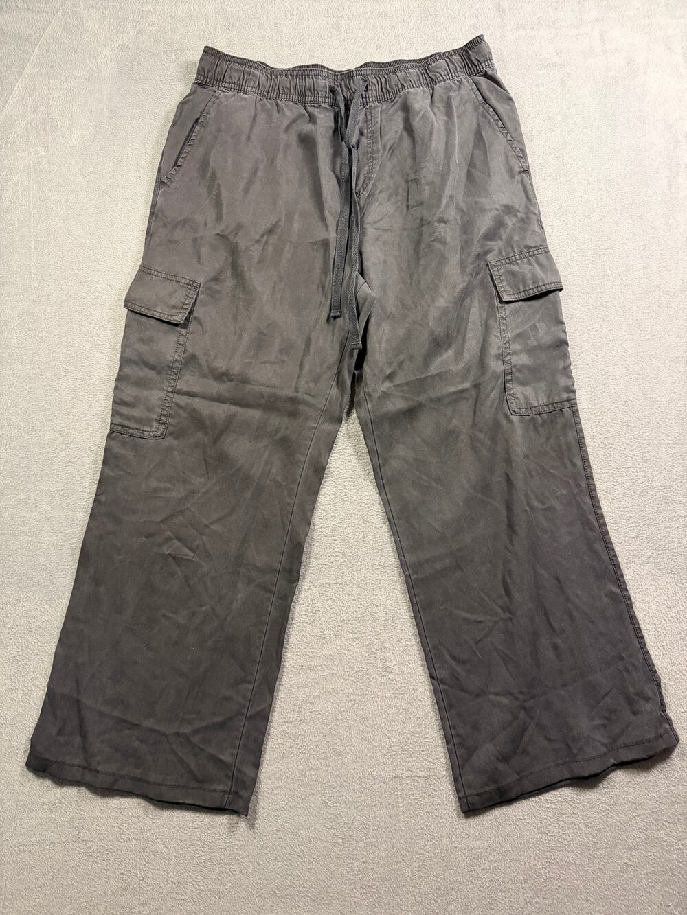 Social Standard by Sanctuary Womens Gray Cargo Pants Size L Elastic Drawstring